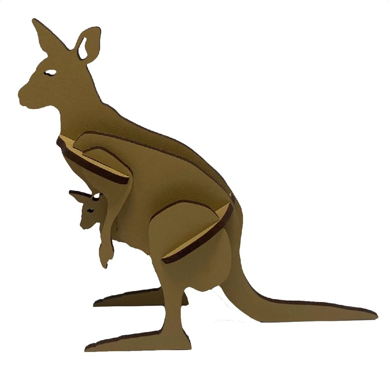 Kangaroo and Joey A5 Wooden Kit