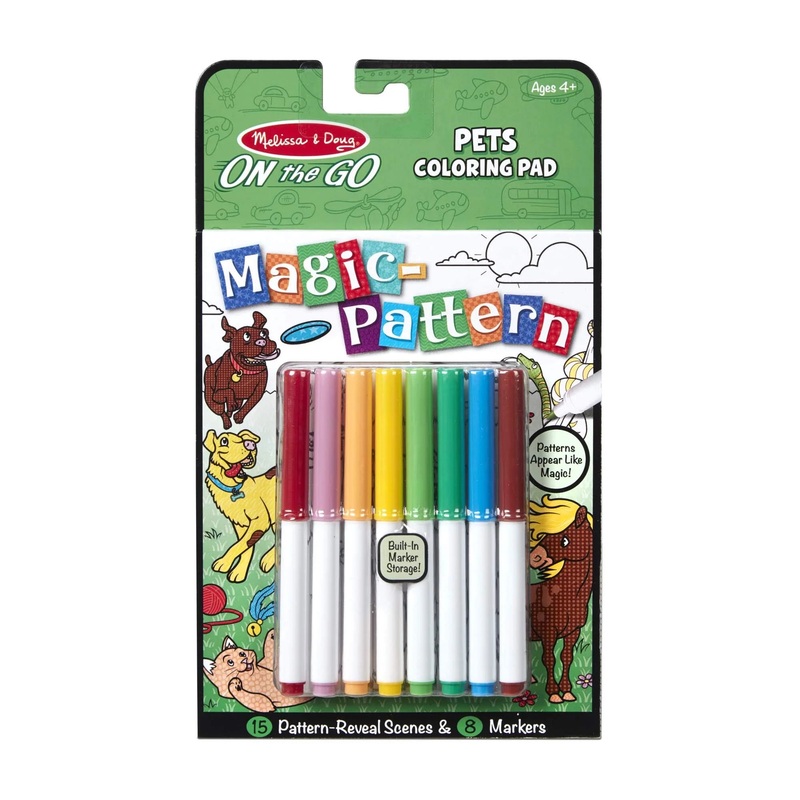 Melissa & Doug – On The Go – Magic Pattern Colouring Pad – Pets
