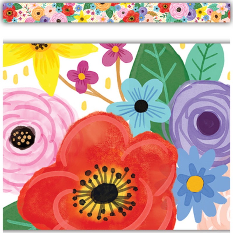 Wildflowers  Straight Border Trim
